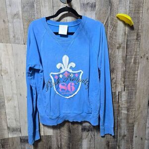 Victoria's Secret PINK Vintage Y2K Blue Patch Royalty Sweatshirt